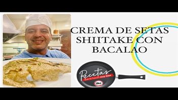 ? crema-de-setas-shiitake con bacalao/ Fusiónasturarabe