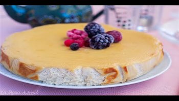Tarta fácil de queso y yogur sin lactosa