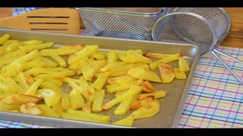 Como hacer patatas fritas al horno SUPER SALUDABLES