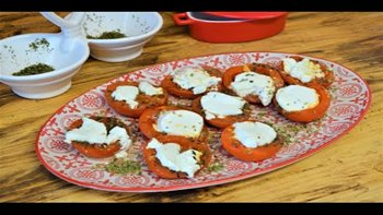 TOMATES ASADOS CON QUESO DE CABRA / ROASTED TOMATOES WITH GOAT CHEESE / CROCKPOT